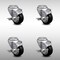 Service Caster 3 Inch SS Black Polyurethane Wheel Swivel Bolt Hole Caster Set with Brake SCC SCC-SSBH20S314-PPUB-BLK-TLB-4 - alternate 1